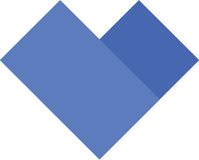 Blue heart book icon symbol for Special or professional College libraries